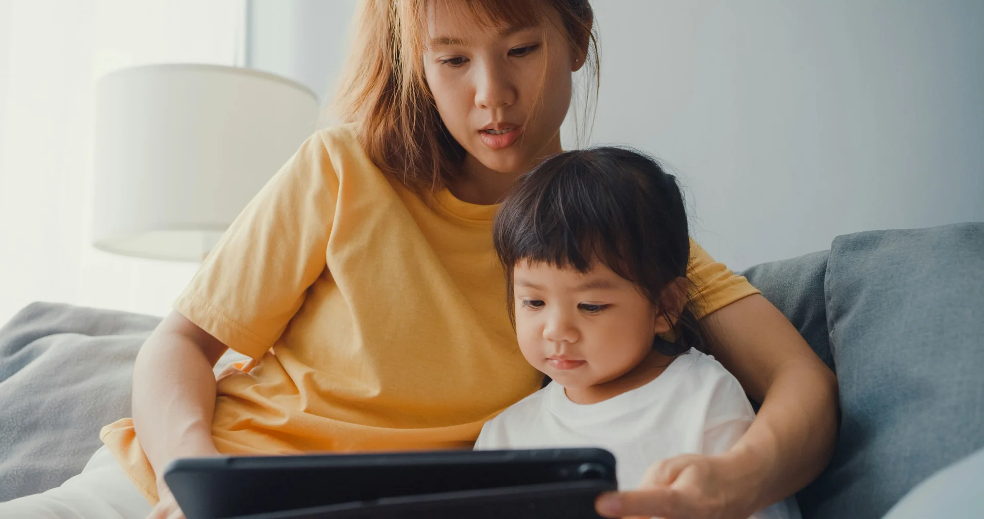 Girl using a laptop